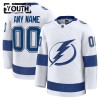 Lasten NHL Tampa Bay Lightning Pelipaita Custom Fanatics Premium Vieras 2024-25 Valkoinen